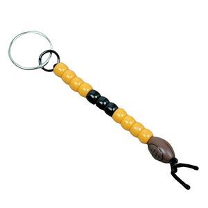 Football Keychain Orange Black NFL NCAA‎ Sports Fan Mom Dad Parent Handmade Gift